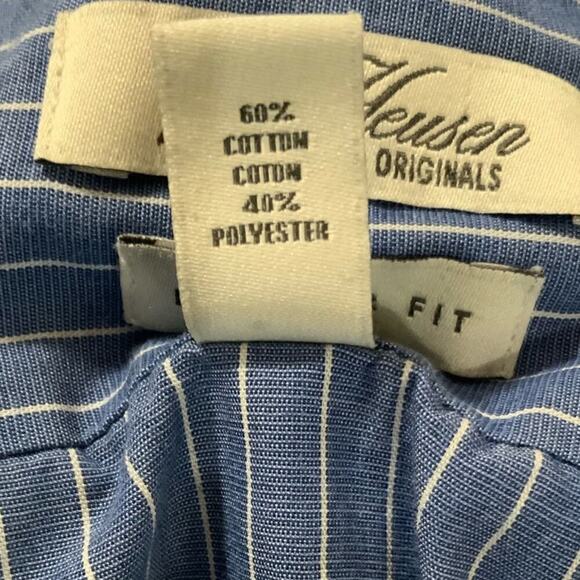 Van Heusen Originals Button Down Shirts Men Size 17/17.5 Pinstripe Casual Formal - Picture 7 of 7